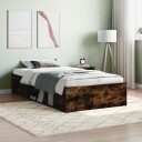 vidaXL Sengeramme røkt eik 90x190 cm 8721012157989