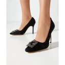 Manolo Blahnik Dame Sko Svart 37 EU,