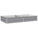 vidaXL Hevet Hagebed Grå 160 x 80 x 24 cm kaldvalset stål