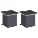 vidaXL Hageplantekasse med LED 2 stk. Antrasitt 30 x 30 x 30 cm Stål