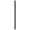 vidaXL Veggmontert sengegavl svart 126x3x91,5 cm heltre furu