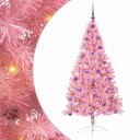  Kunstig Forhåndsopplyst Juletre med 300 LED Rosa 180 cm PVC