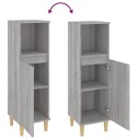 vidaXL Baderomsskap grå sonoma eik 30x30x100 cm konstruert tre