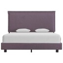 vidaXL Sengeramme gråbrun stoff 135x190 cm