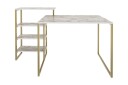 Andifli Skrivebord 60x76,8x133 cm med oppbevaring   Gull