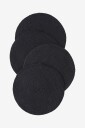 Ellos Home   Bordbrikke Ria i jute 4 pk   Svart