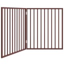 Vidaxl Hundeport Sammenleggbar 2 Paneler Brun 160 cm Poppeltre
