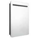 vidaXL LED-speilskap til bad grå 60x11x80 cm