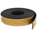 vidaXL Selvklebende vindusforsegling Svart 15 x 8 mm 50 m EPDM Skum