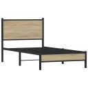  Sengeramme i metall uten madrass sonoma eik 90x200 cm 8721102954481
