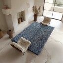 Ryetepper   Kendra Natural Cotton Shaggy grå/svart Størrelse: 240 x 340 cm