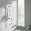 Smedbo 2170 Gulvnal med Selvklebende Holder Svart
