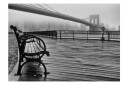Fototapet A Foggy Day On The Brooklyn Bridge 400x280 - Artgeist sp. z o. o.