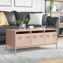  Salongbord rosa 101,5x50x43,5 cm kaldvalset stål 8721102930263