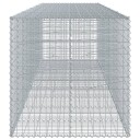 Gabionkurv med deksel 450x100x100 cm galvanisert jern