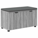 vidaXL Gangbenk Grå Sonoma 80 x 38 x 46 cm Konstruert treverk og stoff