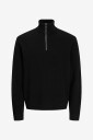 Jack & Jones Genser jprBlamilano Stitch Knit Half Zip S Svart