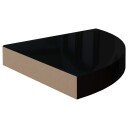 vidaXL Flytende vegghylle h?yglans svart 25x25x3,8 cm MDF