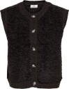 JDY Jdyeira Life S/L On Button Vest Knt Noos   CHOCOLATE TORTE   S