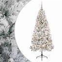 vidaXL Kunstig juletre med julekuler 240 cm 300 LED-lys Varmhvit