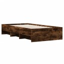  Sengeramme uten madrass røkt eik 100x200 cm konstruert tre 8721102856754