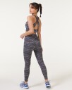 LEVITY Zebra Seamless Scrunch Tights Dark Grey Zebra - XS