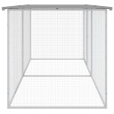 Vidaxl Kyllingbur Med Tak Lysegrå 203X98X90 cm Galvanisert Stål