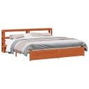  Sengestamme med hodegjerde Vokset Brun 180 x 200 cm Massiv furu