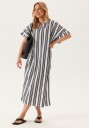 GANT Os Striped Caftan Dress White 40