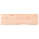 vidaXL Vegghylle 100x30x2 cm ubehandlet heltre eik