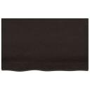 vidaXL Vegghylle m?rkegr? 80x50x4 cm behandlet heltre eik