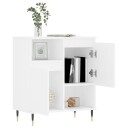vidaXL Skjenk hvit 60x35x70 cm konstruert tre