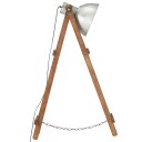 vidaXL Gulvlampe sølv E27 heltre mango