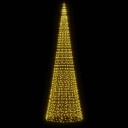 vidaXL Juletrelys på flaggstang 1534 LED varmhvit 500 cm