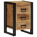  Nattbord 40x35x50 cm Solid Grovt Tre Mangotræ