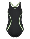 Speedo Solid Splice Medalist One Piece Black 40