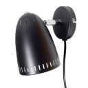 Superliving Dynamo vegglampe kort svart