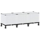 vidaXL Hagekrukke med hjul Hvit 120 x 40 x 48 cm PP