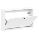 vidaXL Vegghengt skoskap BREDA 71 x 17 x 43 cm Konstruert tre Hvit