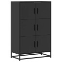  Highboard svart 68x35x106,5 cm konstruert tre og metall 8721102841286