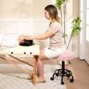 Justerbar rosa rullekrakk – 360° svingbar 50 66 cm Høyde