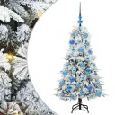  Kunstig sammensatt juletre med 150 LED grønn 120 cm PE og PVC