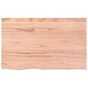 vidaXL Vegghylle lysebrun 80x50x6 cm behandlet heltre eik