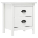 vidaXL Nattbord Hill 2 stk hvit 46x35x49,5 cm heltre furu