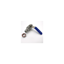 Stengeventil 1/2" BSP han til hun rustfritt stål