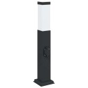  Pullertlampe med stikkontakt 50 cm svart IP44