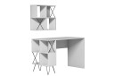Skrivebord Amtorp 120 cm med Oppbevaring Hylle + Bokhylle Li   Hvit/Svart