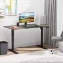 Høydejusterbart elektrisk skrivebord Natur/Sort