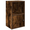 Bokhylle røkt eik 31x24x52 cm konstruert tre