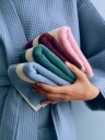 Stripe Washcloth 30x30 cm Petrol Blue